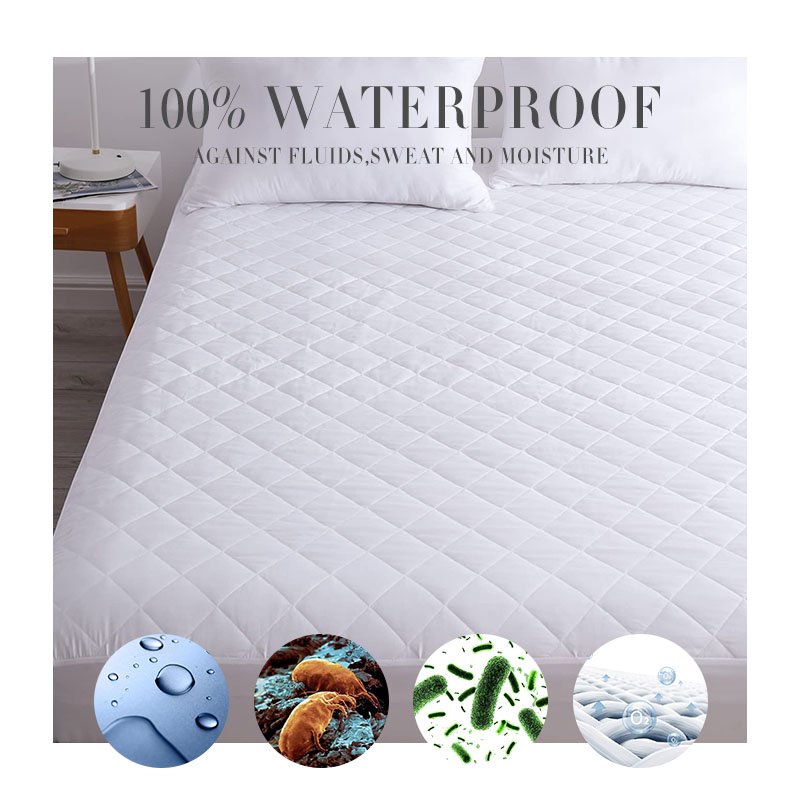 Memory foam quilted waterproof mattress protector