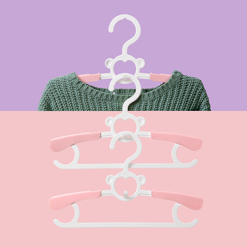 plastic baby kids hanger adjustable hanger extension hanger for rompers dress and pants