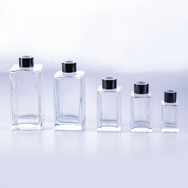 New arrival 300ml long square glass diffuser bottle with screw top cap