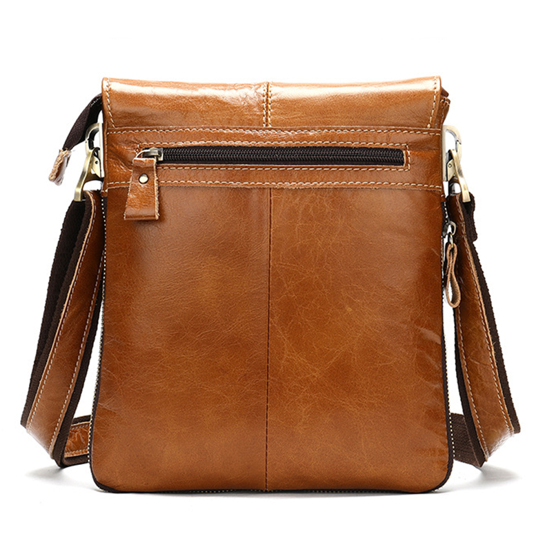 New arrivals custom logo slim streetwear pouch mini square leather crossbody mens messenger bag