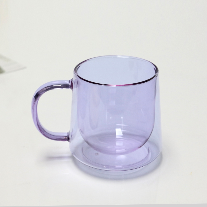 Double Wall Glass Espresso Tea Cups Drink Beer Glass Cup With Custom Logo As Gift Heat Insulation