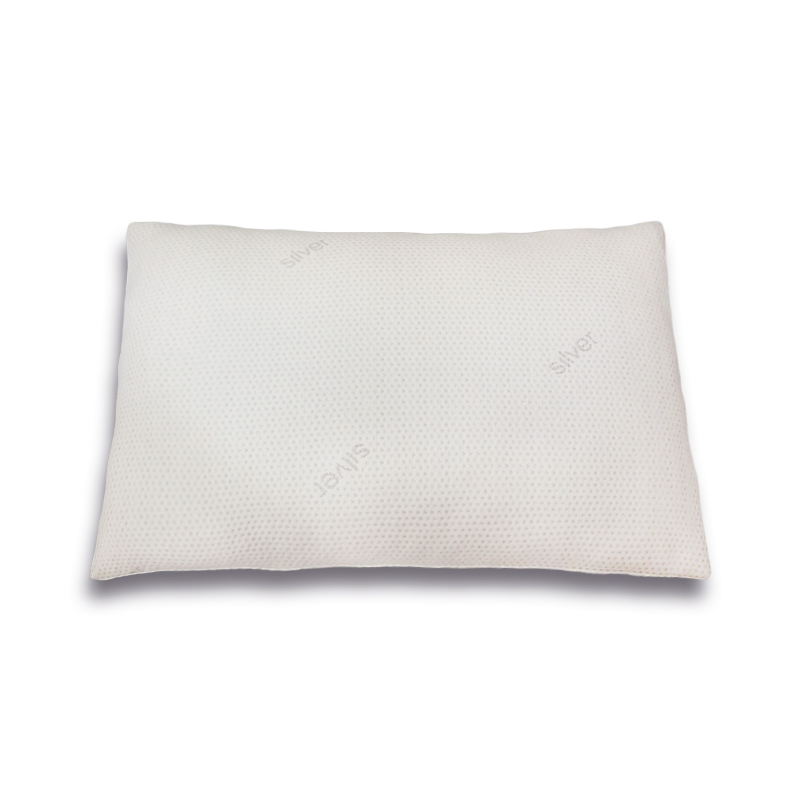 Silver Circular Knit Pillow case with cording