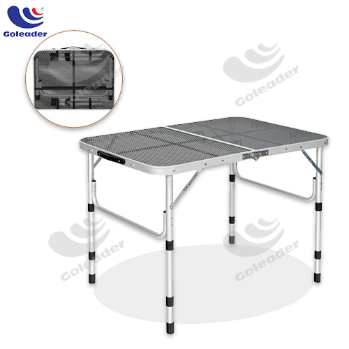 Folding Grill Table for Camping Lightweight Aluminum Metal Grill Stand Table