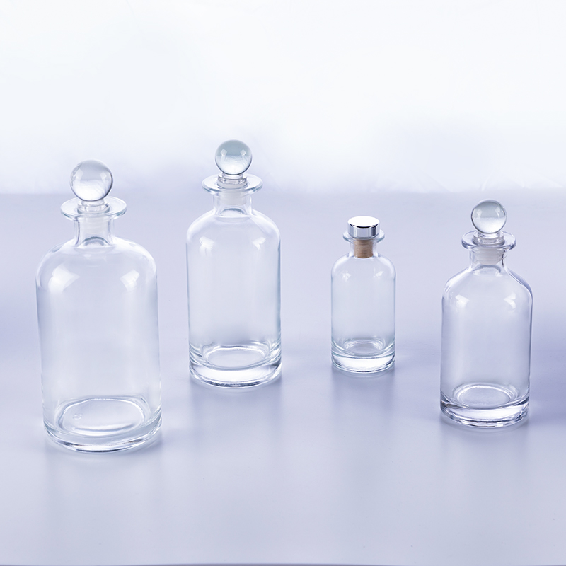 500ml 300ml 200ml 100ml aroma glass diffuser bottle with cork