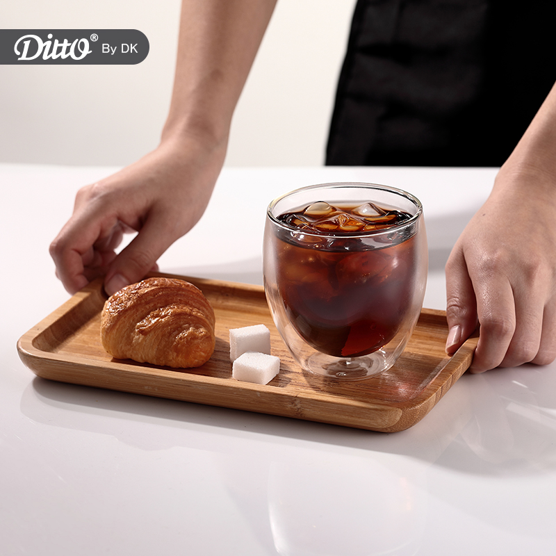 heat resistant insulated double walled glass cup glass drinkware eco-friendly tea coffee glass cup