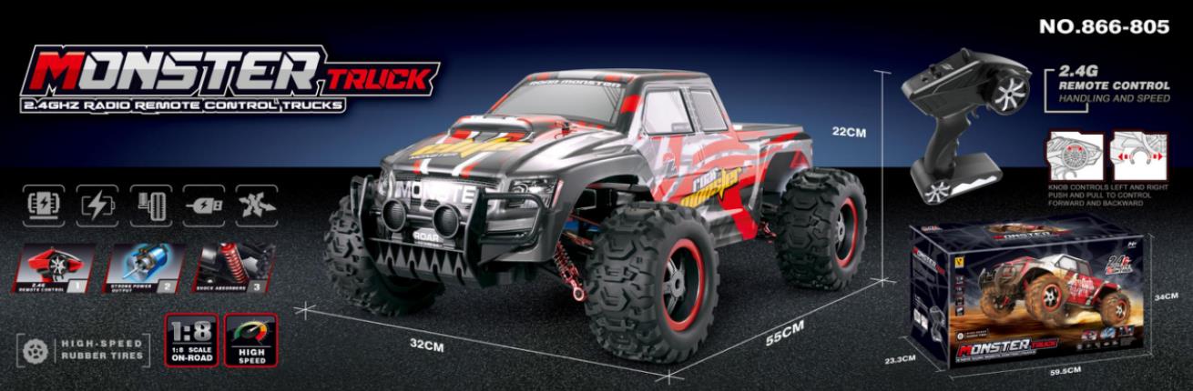 1:8 High Speed Monster Truck With Brushed Motor 380