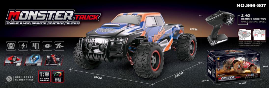 1:8 High Speed Monster Truck With Brushed Motor 380