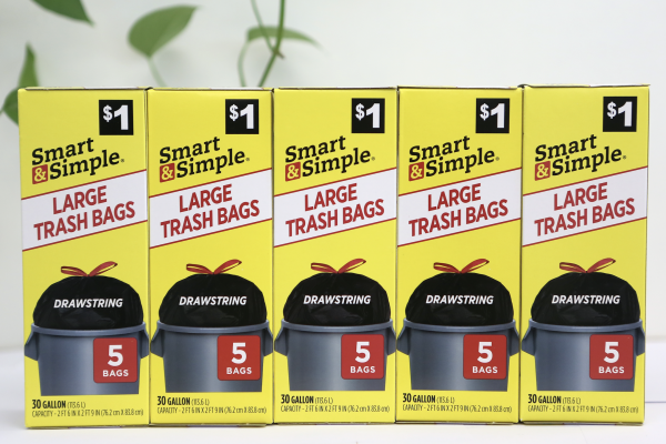 Drawstring trash bags