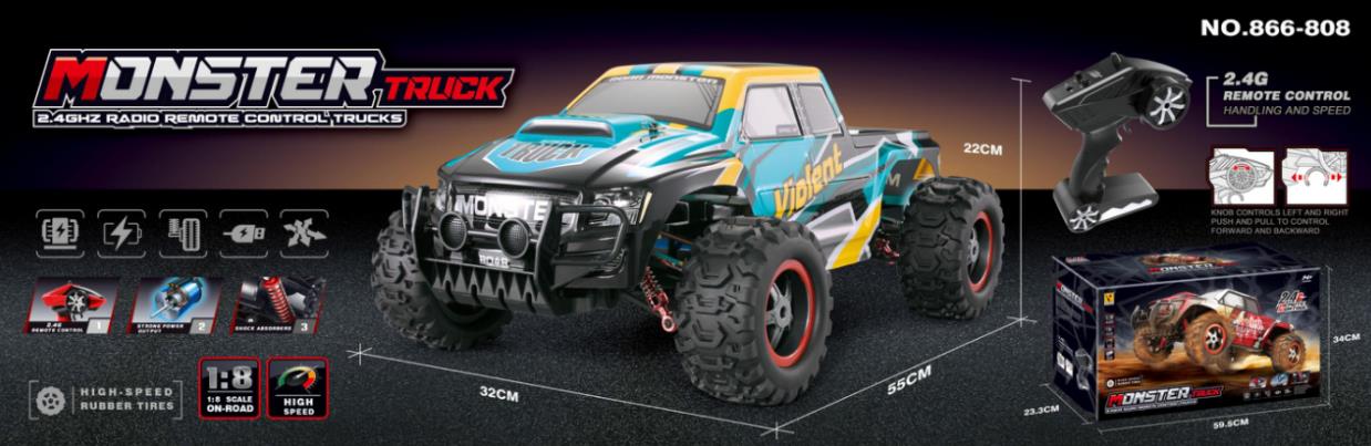 1:8 High Speed Monster Truck With Brushed Motor 380