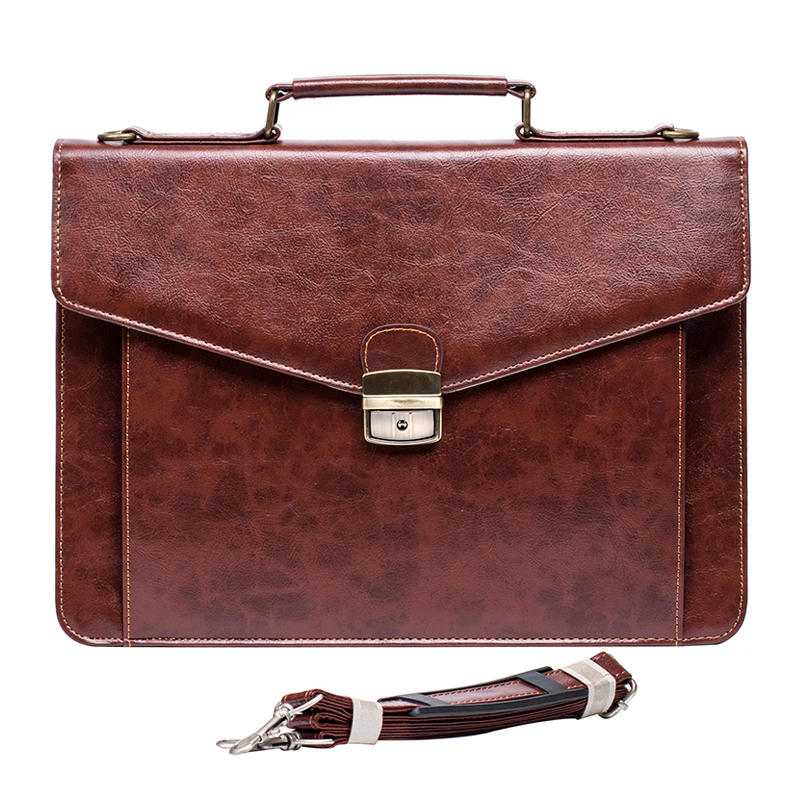 Hot sale wholesale custom fashion leather bag men pu unique business briefcase