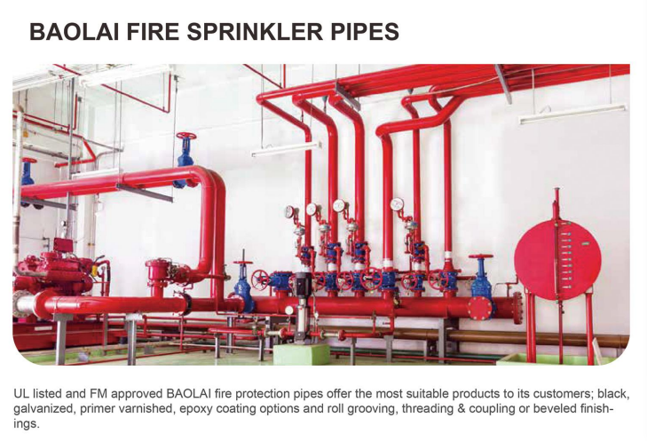 Epoxy fire fighting steel pipe