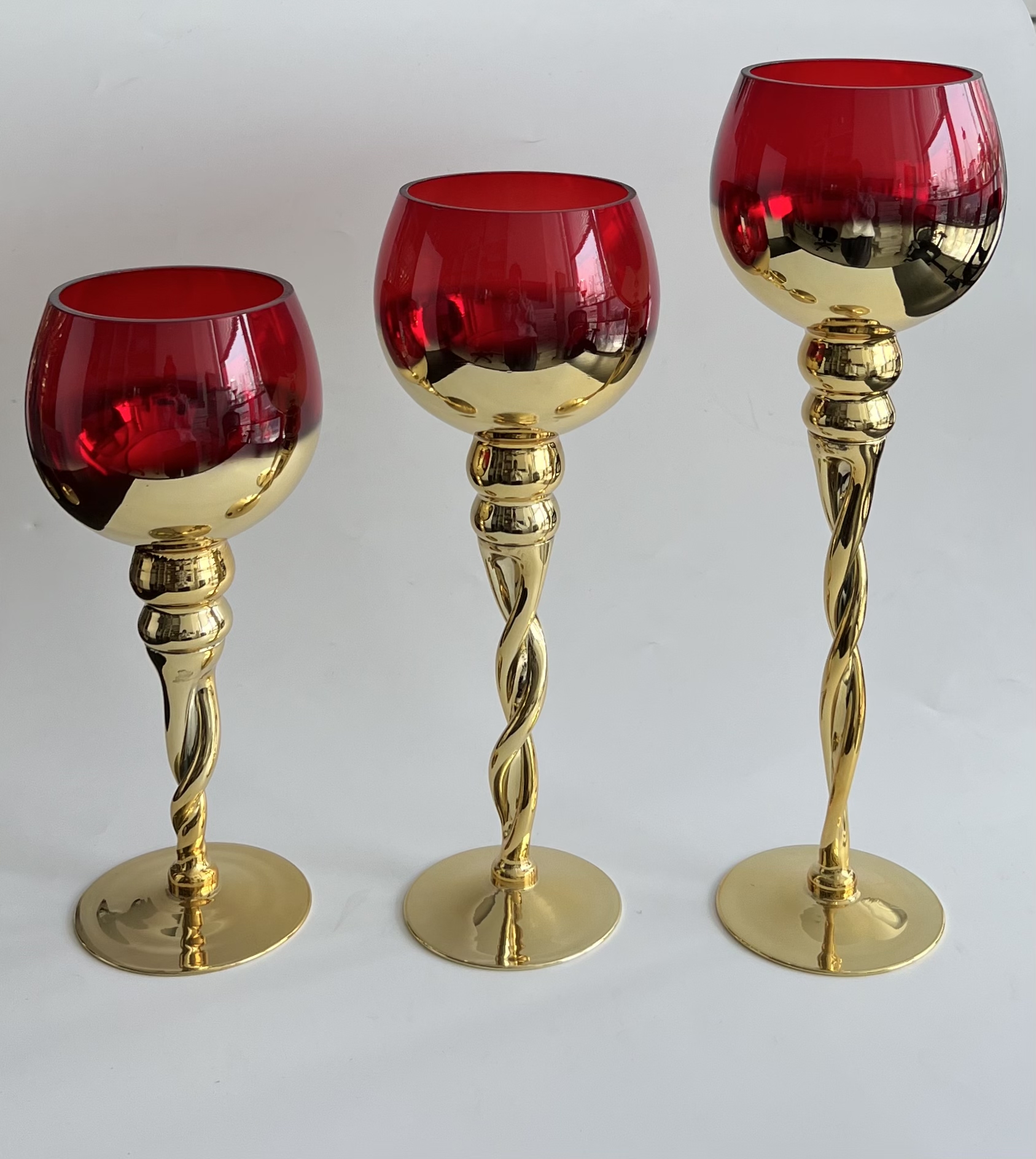 Glass candle holder