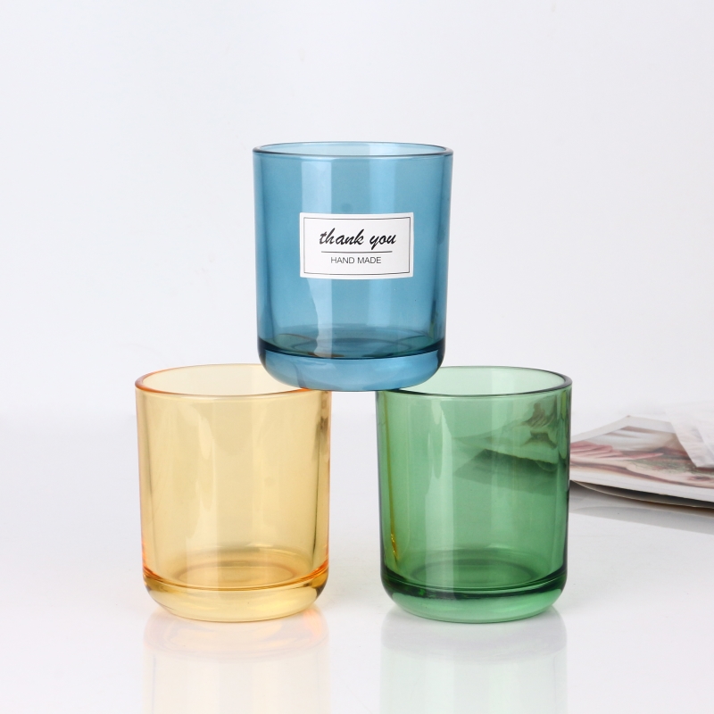 Wholesale Customized Luxury empty glass candle jars with lid