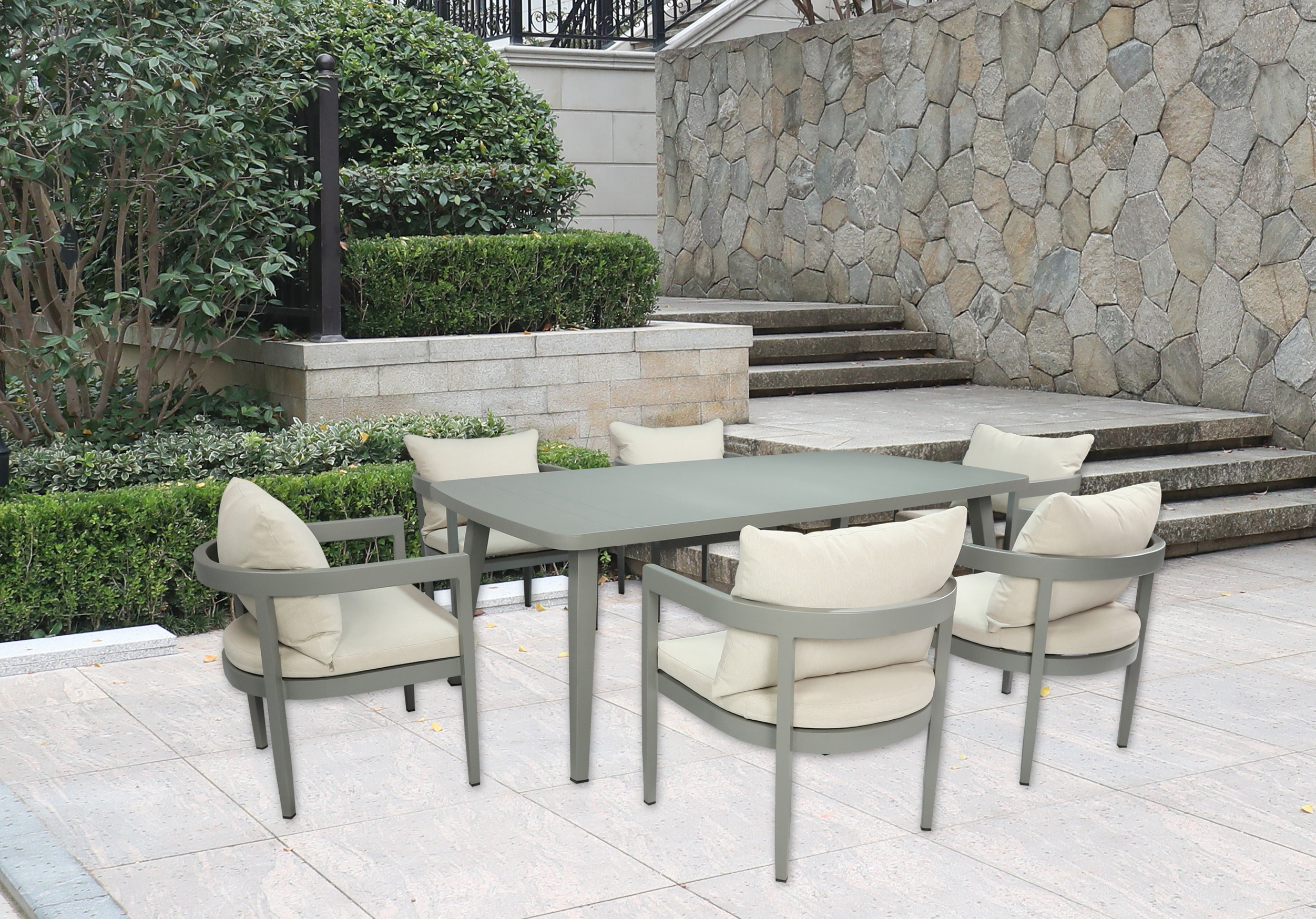 Aluminium dining set