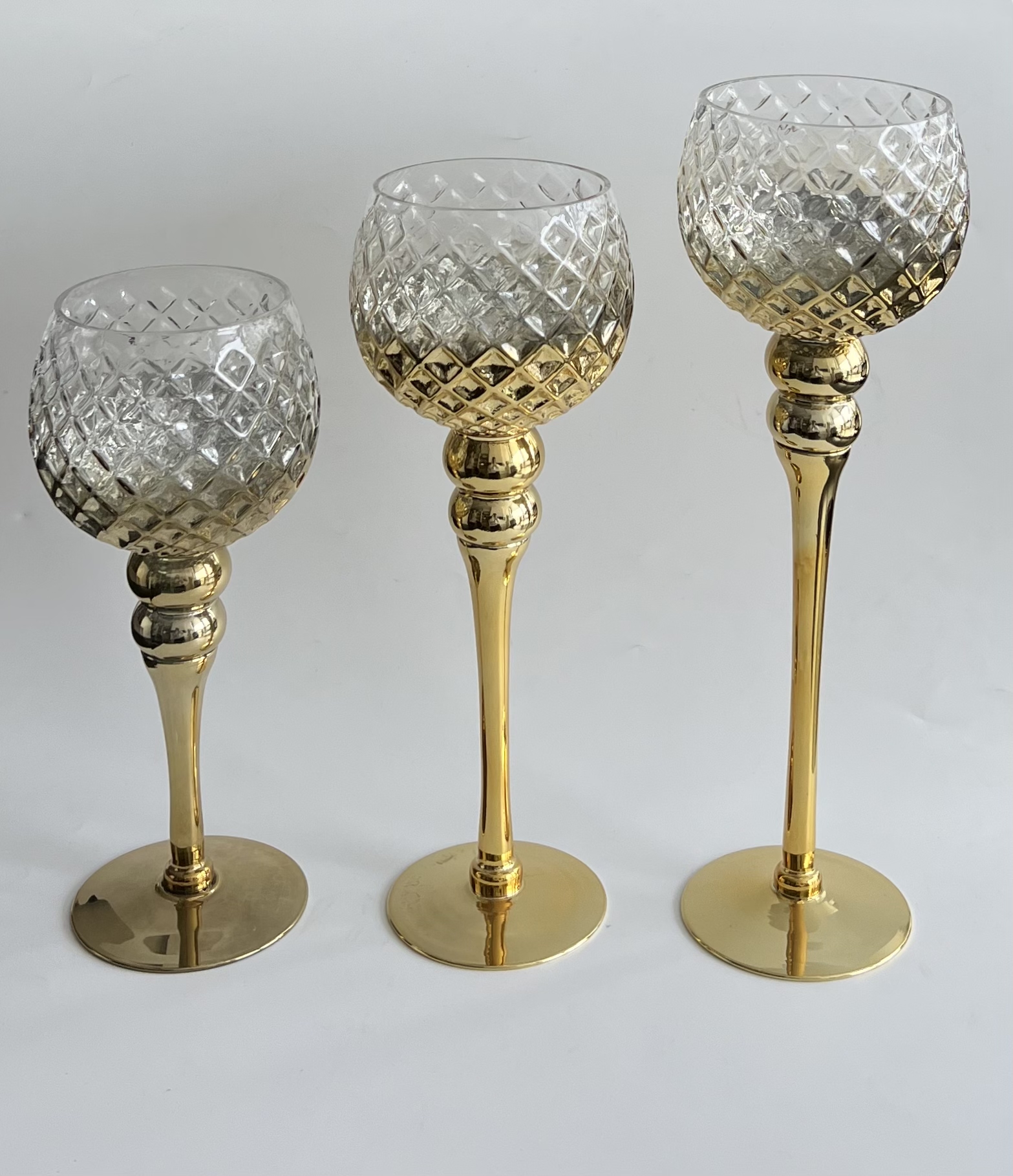 Glass candle holder