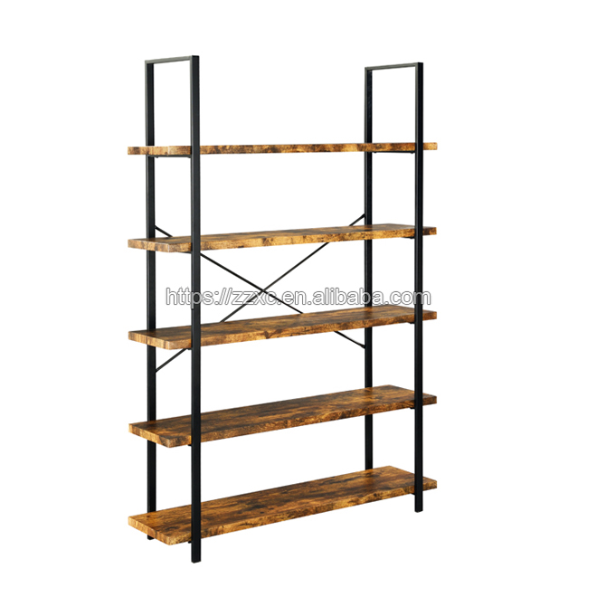 5-tier metal and wooden storage rack