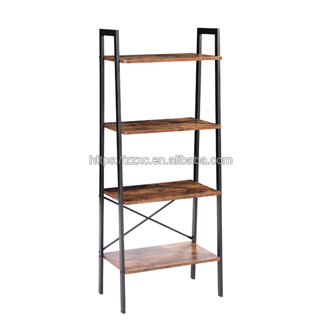 4-Tier Ladder Bookshelf for Living Room