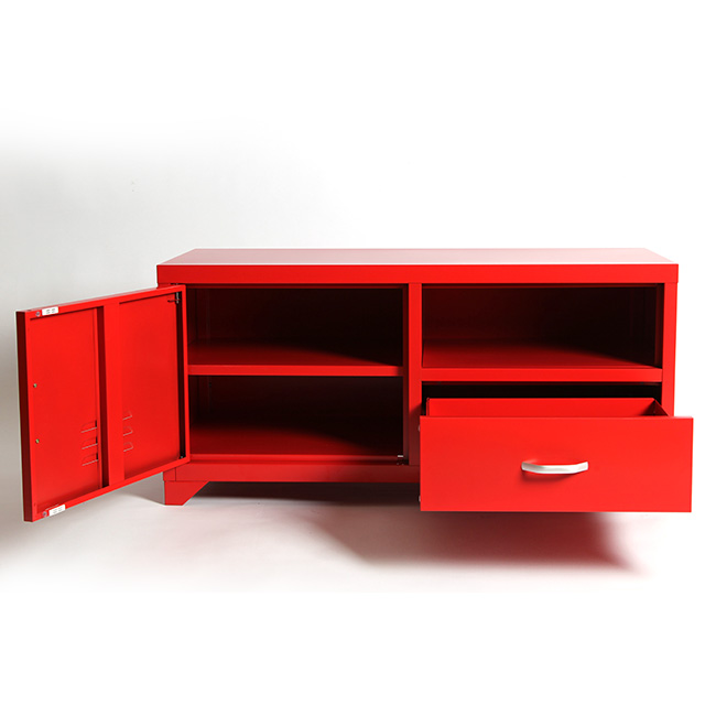 Modern design red TV cabinet