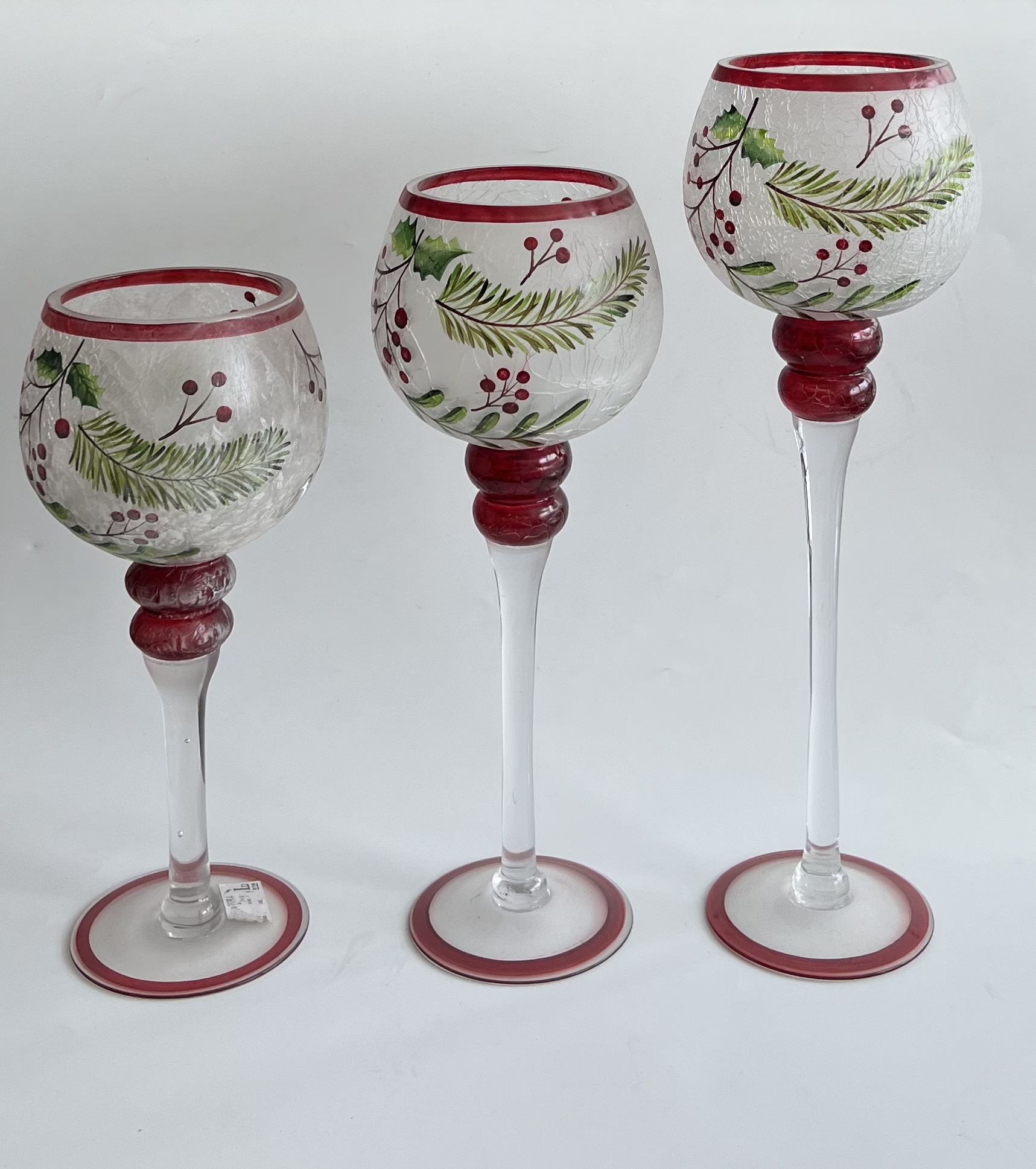 Glass candle holder