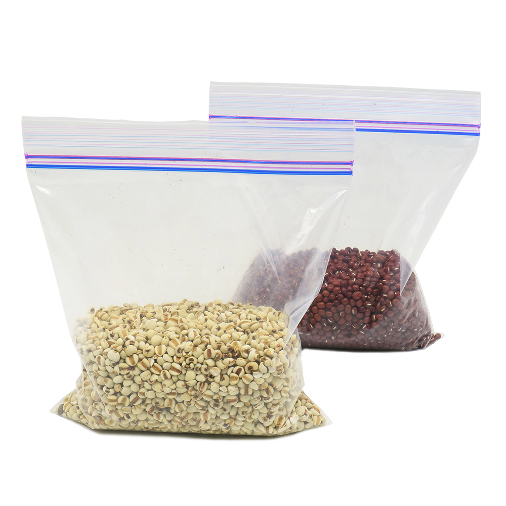 PE Food Contact Double Zipper Ziplock Bags