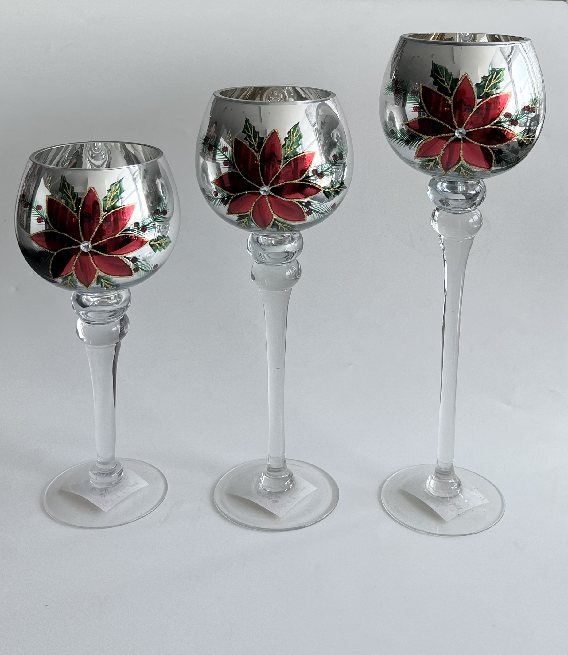 Glass candle holder