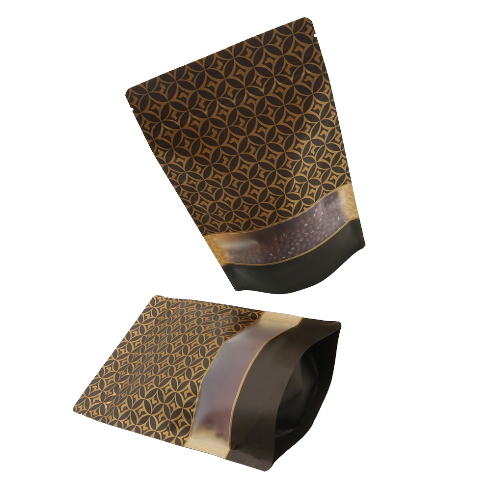 Custom Printed Kraft Paper Stand Up Bags with Window