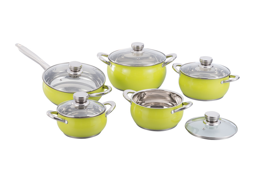 10Pcs Staineless Steel Cookware Set