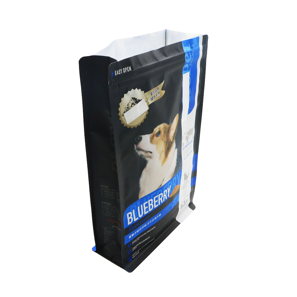 Flat Bottom Pet Food Packaging Bags with Zipper