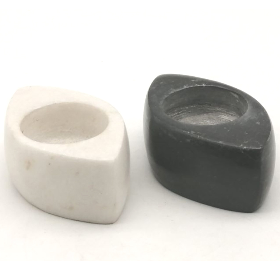 Marble Stone Candle Holder 10x6x3.5cm H For T-light and Candle