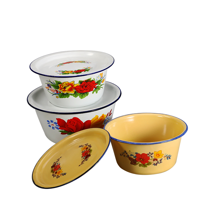 Fine Quality China Manufacturer Casserole Pot Cover Set enamel Enamel Finger Bowl