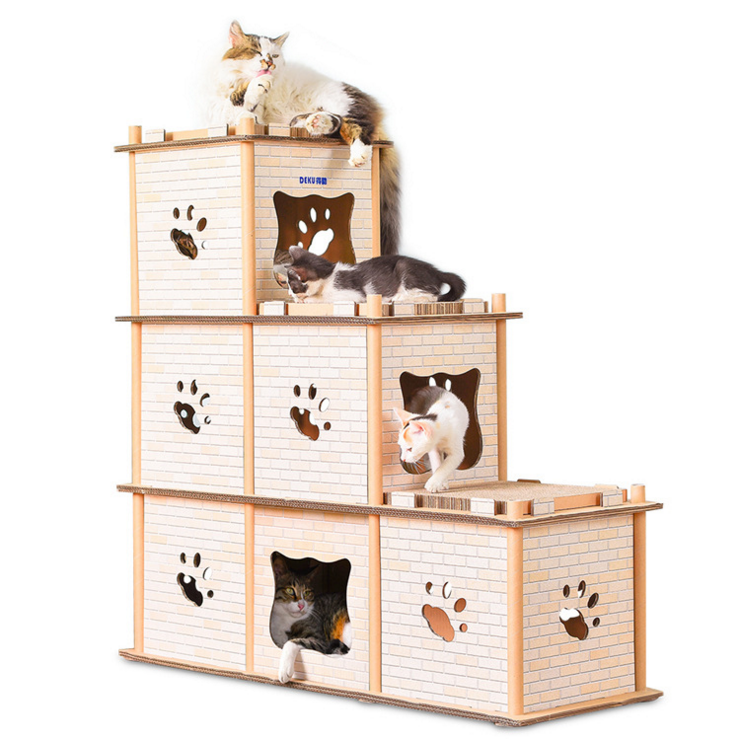 3 layer cat scratcher house