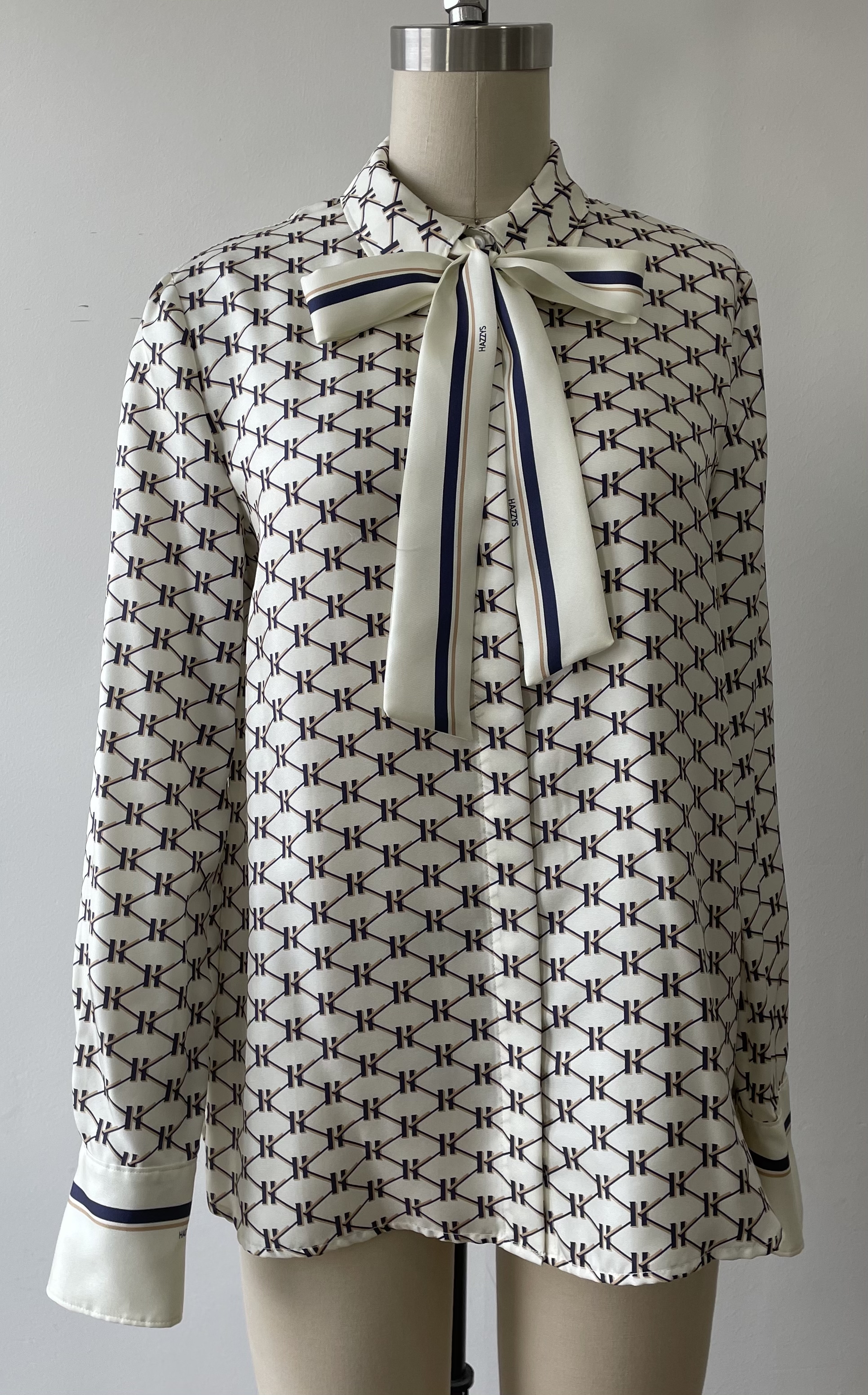 Women's Business Silk Print Shirt