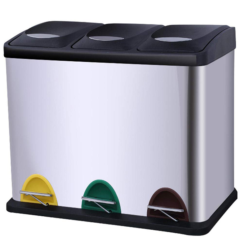 24 liters three-compartment recycle bin
