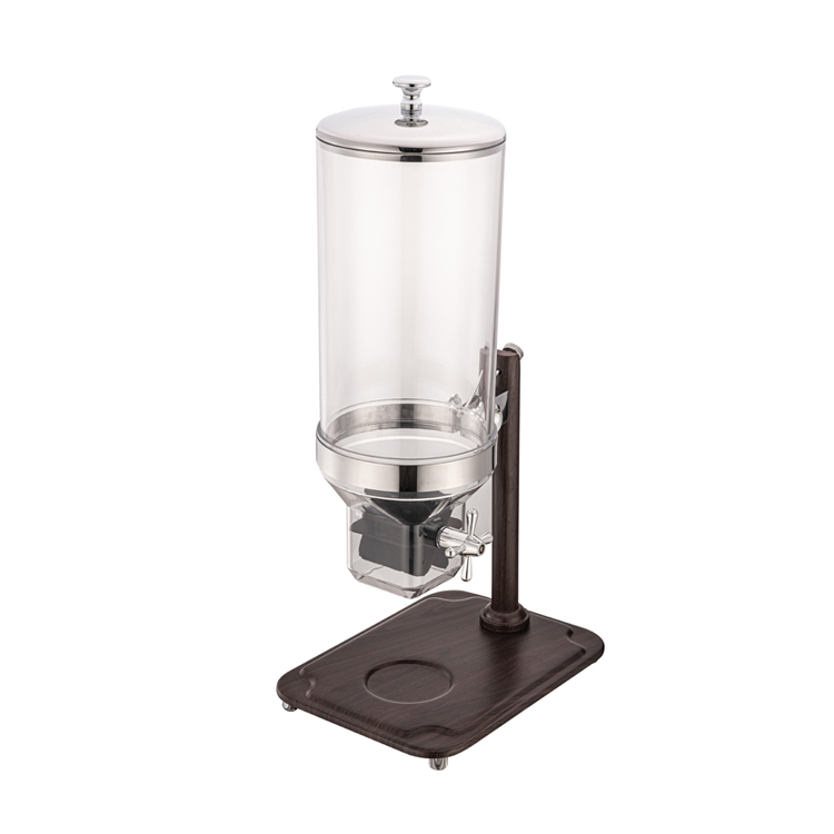 Single Cereal Dispenser W/Wood Grain Stand
