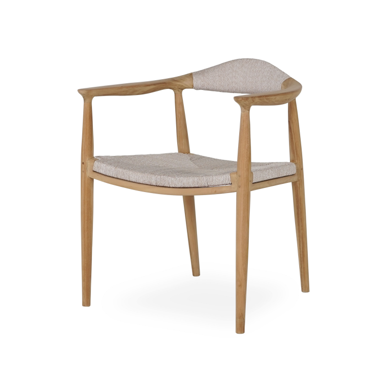 Teak Dining Chair with Rope