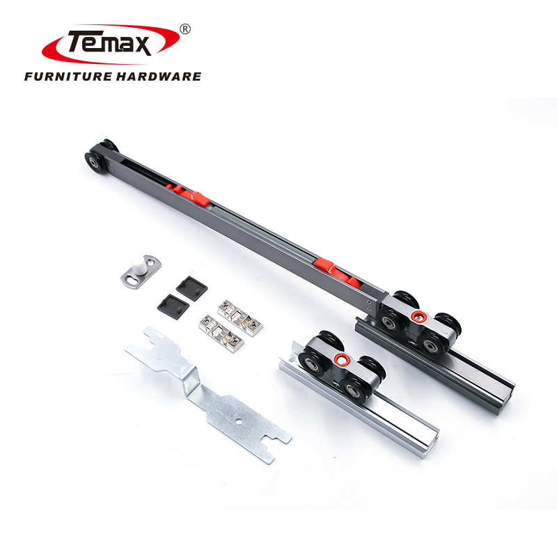 Temax single double soft closing 120kg high loading bearing pocket sliding door roller system M71G