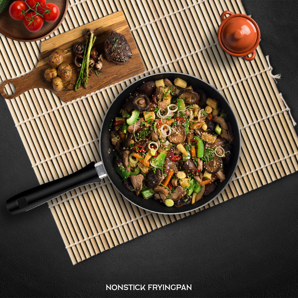 Pots and pans Induction Non-Stick Fry Non Stick Egg Omelet Steak Kitchen Handle Nonstick Frying Pan