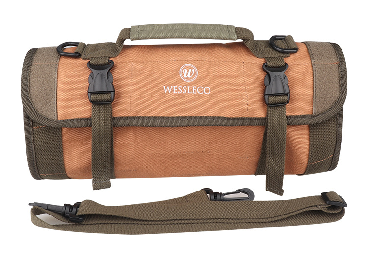 *A08 Canvas Roll Tool Bag Hand Held Heavy Metallic Repair Tool Storage Kit