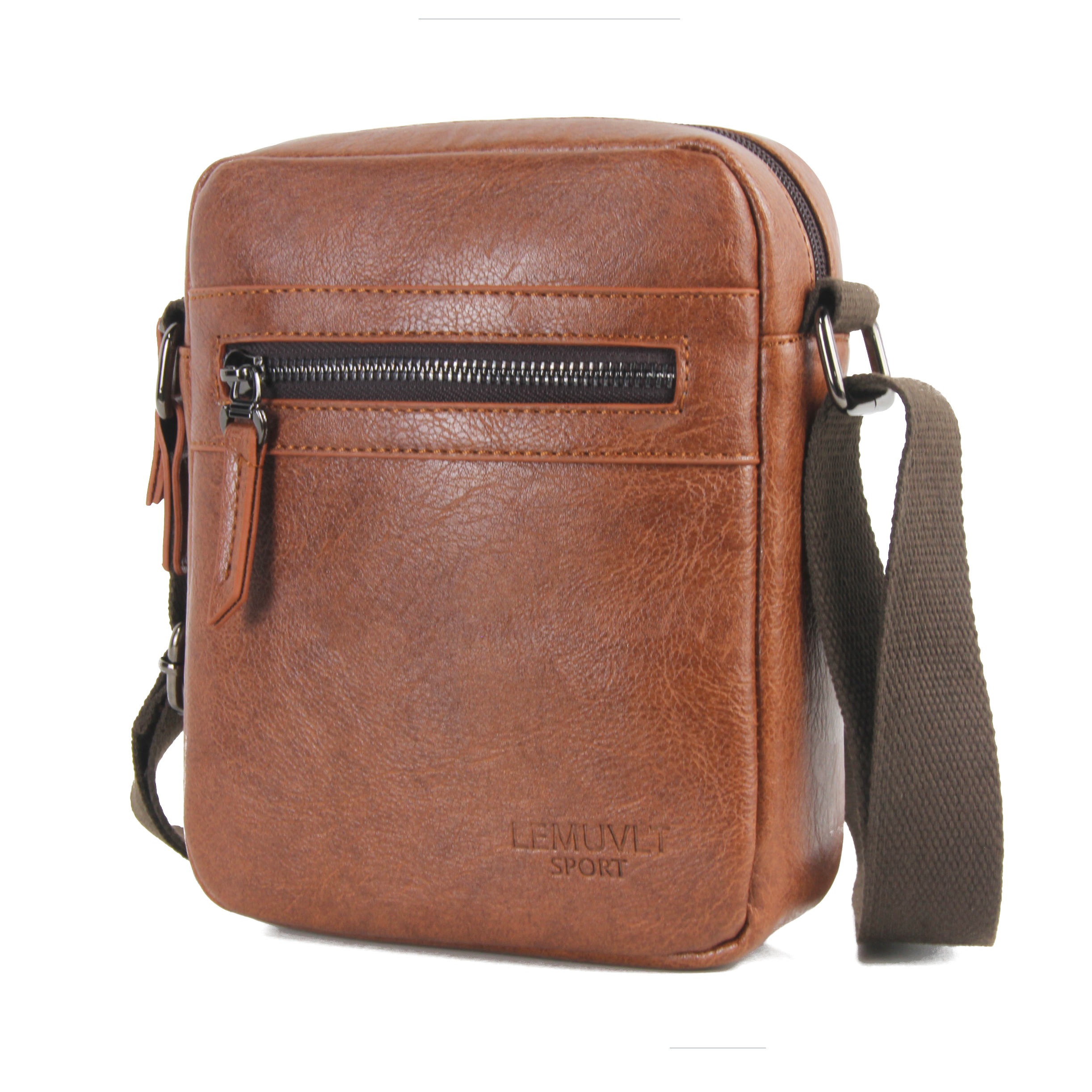 Men's Leather Handbag Bag LEMUVLT Small Crossbody Shoulder Bags for Man