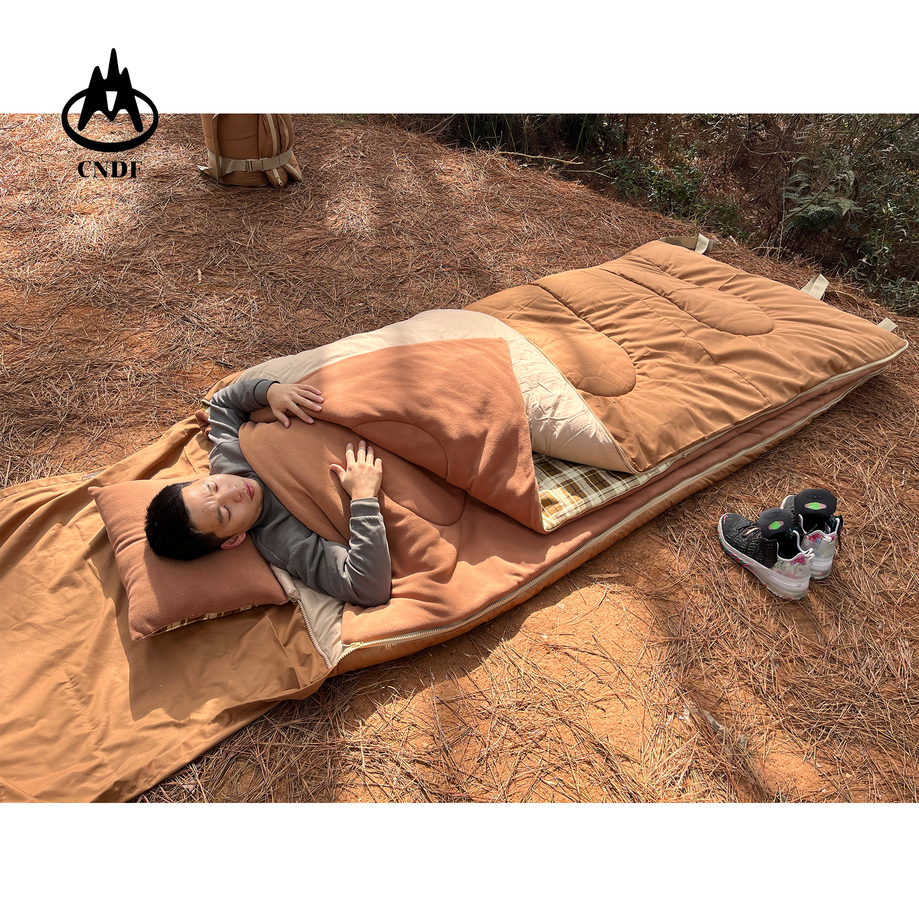 Canvas Sleeping Bag 2 layers,waterproof big size sleeping bag outdoor camping sleeping bag hunting