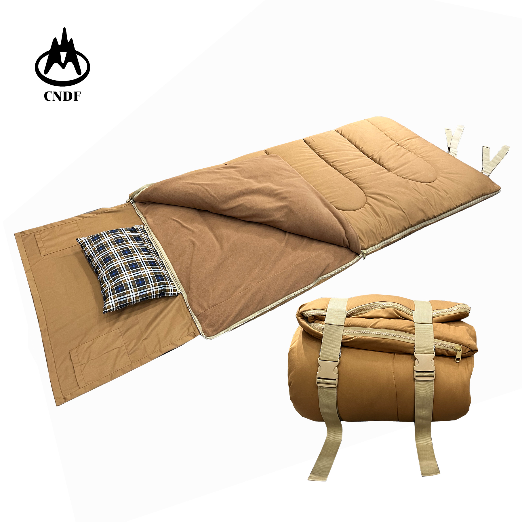 Waterproof sleeping bag big size cotton canvas Sleeping Bag with pillow,hunting sleeping bag desert