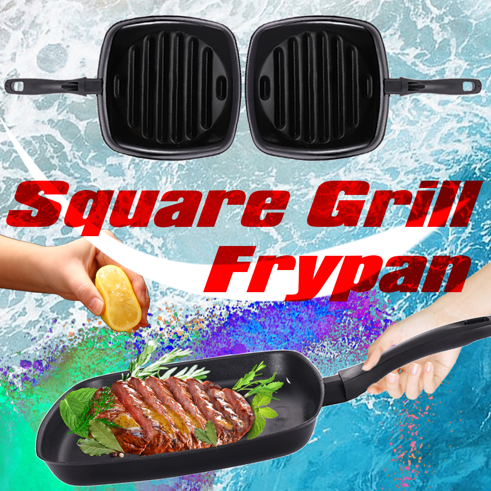 27cm Enamel grill pans cake pans Nonstick Square Frying Pan nonstick fry pan