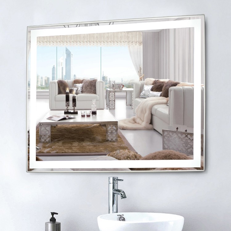 DP313 Wall mounted Smart Hotel Decor anti-fog Bathroom Mirror with LED Lights