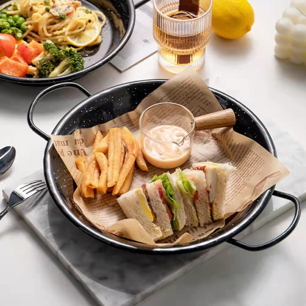 28cm Enamel Paella Pan fry pan