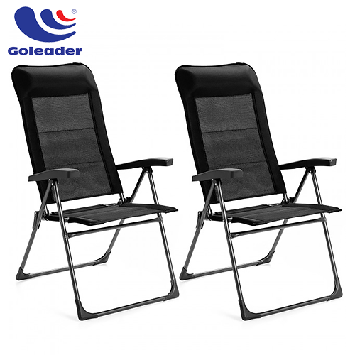 Portable Patio Folding Chairs with Headrest AdjustPortable Patio Folding Dining Chairs with Headrest