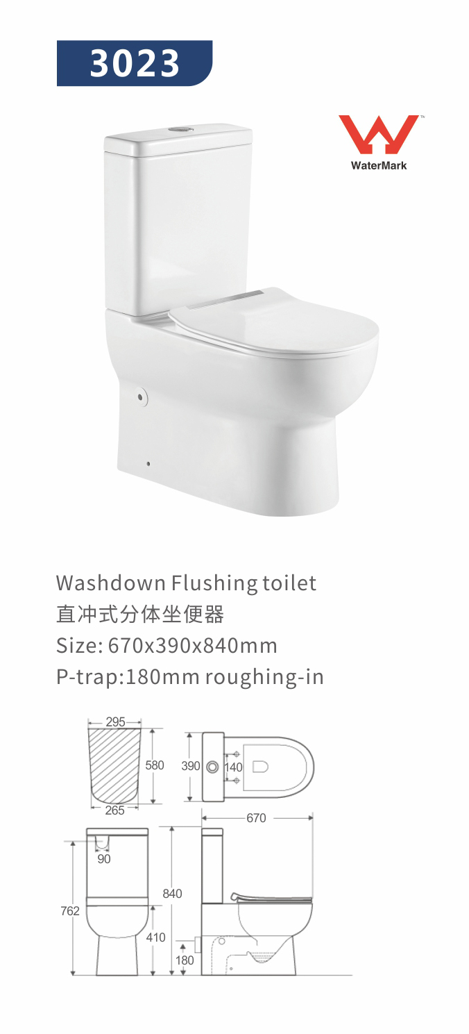 Washdown two pieces of toilet