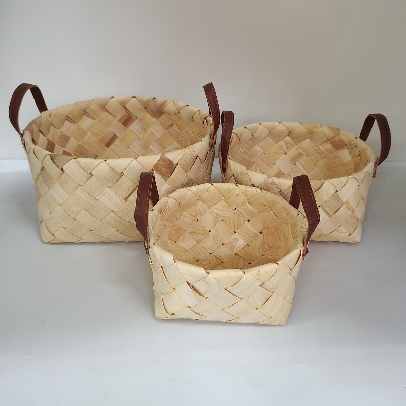 Bread storage basket Wood chip basket