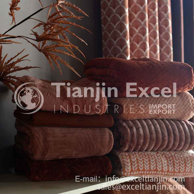 00000AA1-32 blanket - flannel jacquard, pressed, sheared, printed