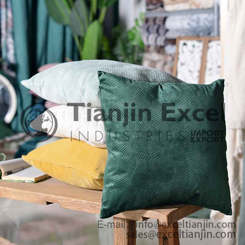 00000AA1-35 cushion - embroidery, quilted, pressed, corduroy