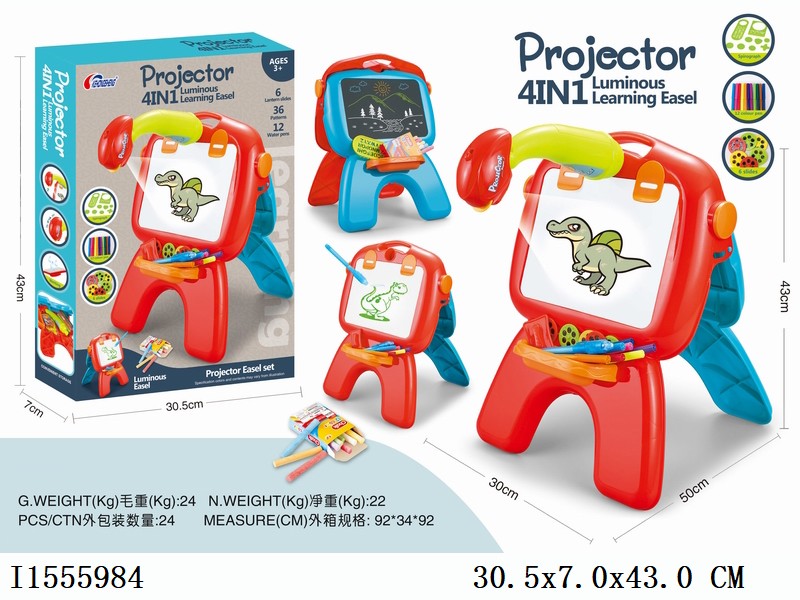 Projection Glow-in-the-dark learning drawing board with glow-in-the-dark pen include battery